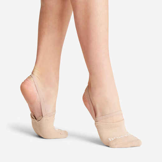 
      Adult Rhythmic Gymnastics Toe Shoe Socks - Beige
  