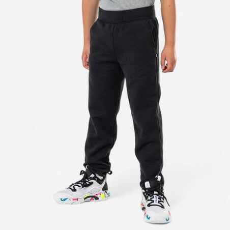 Kids' Basketball Tracksuit Bottoms P100 - Black