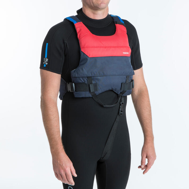 Buoyancy life jacket BA 50 Newtons Sailing club red and blue ECO-DESIGNED