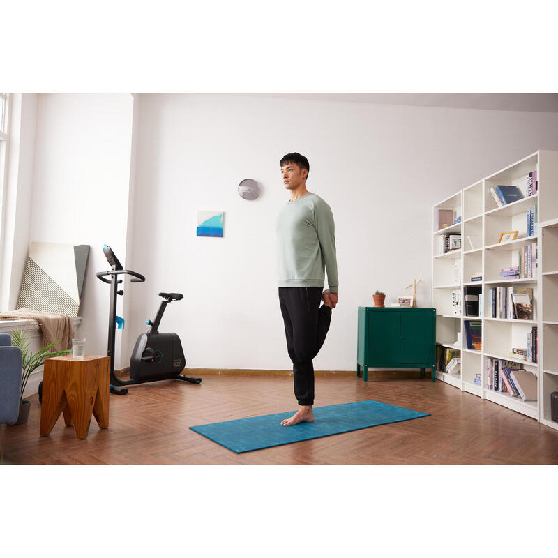 Pantalon de trening călduros Regular 500 Warm Fitness Negru Bărbați