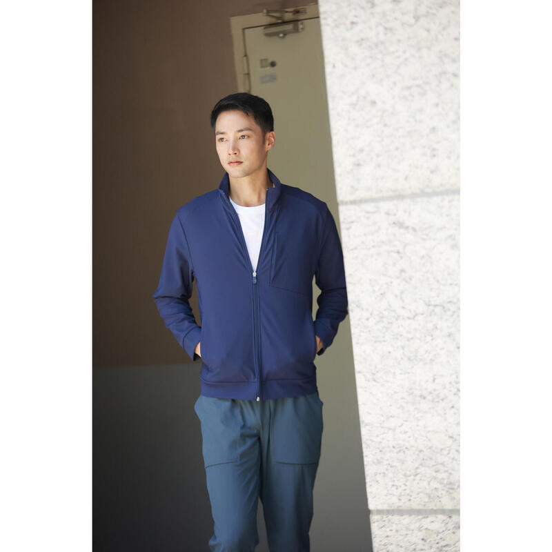 Men's Fitness Full-Zip Jacket 500 SK - Navy Blue