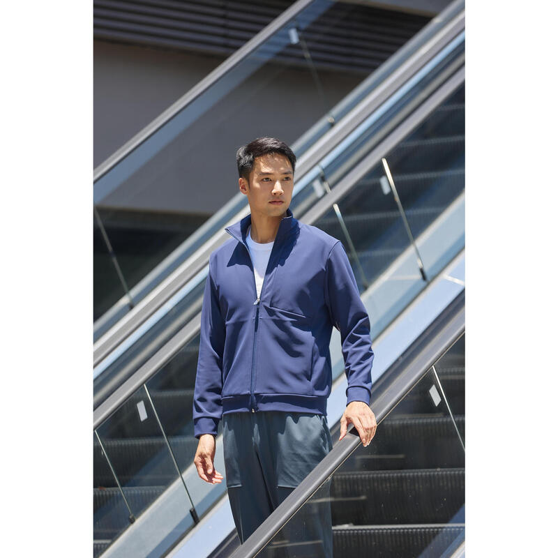 Men's Fitness Full-Zip Jacket 500 SK - Navy Blue