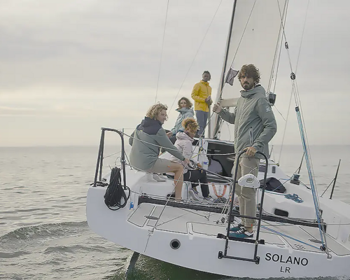 Family on a Dinghy Boat