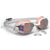 Plavecké okuliare BFit zrkadlové sklá jednotná veľkosť bielo-ružové