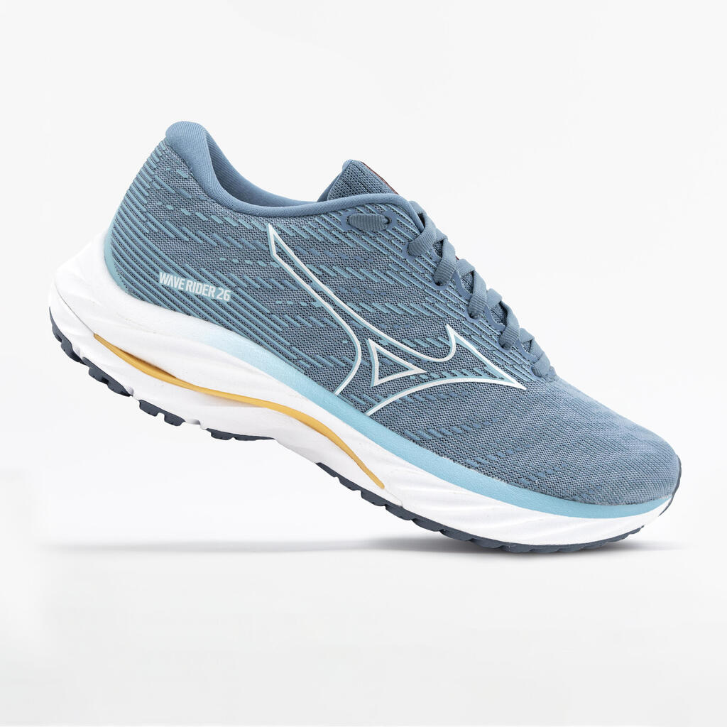 Moteriški bėgimo bateliai „Mizuno Wave Rider 26“, mėlyni, oranžiniai