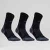 Tenisové ponožky RS 900 vysoké bavlnené 3 páry čierne