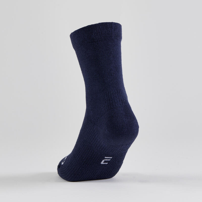 CHAUSSETTES TENNIS ENFANT HAUTES ARTENGO RS 160 MARINE LOT DE 5