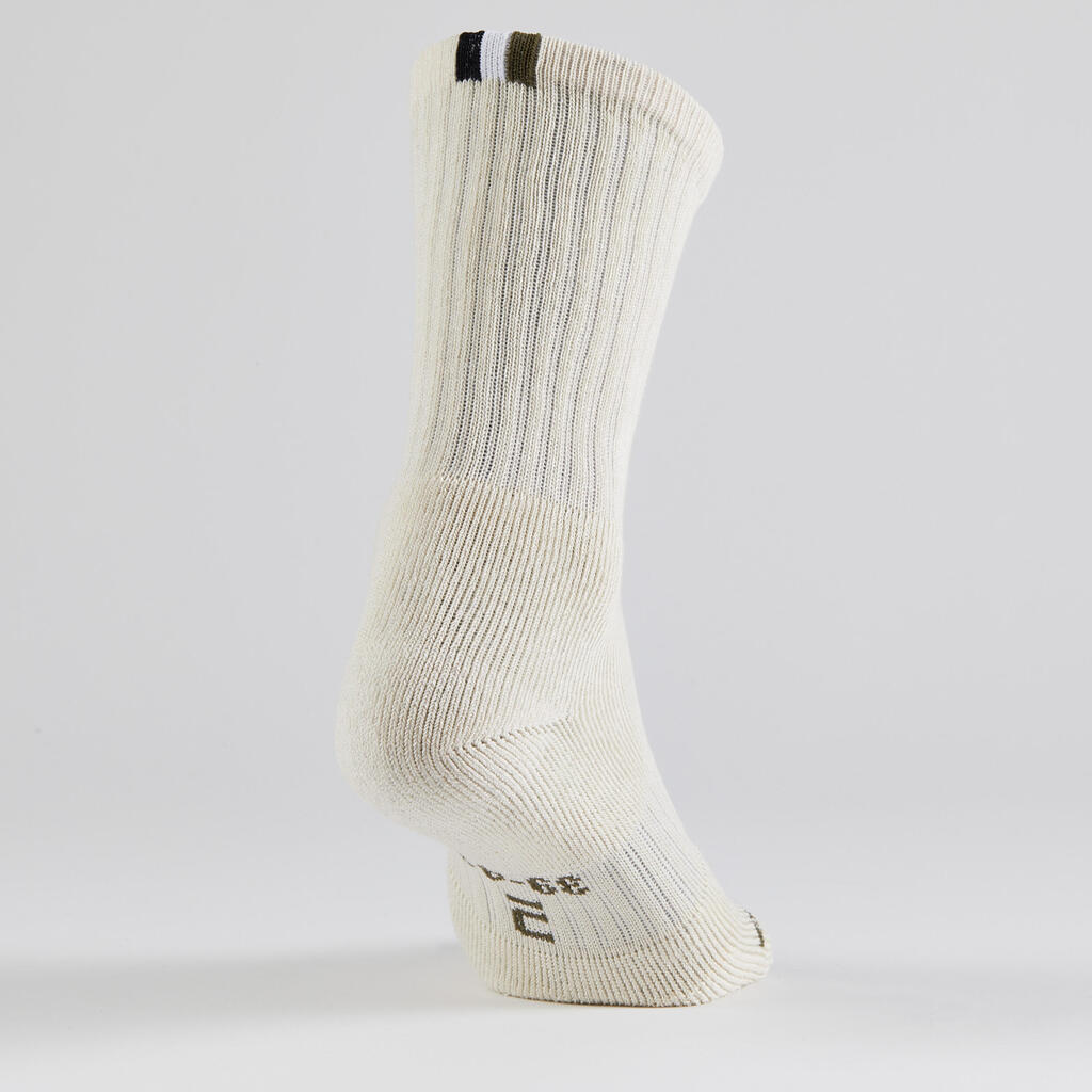 High Tennis Socks RS 500 Tri-Pack - White