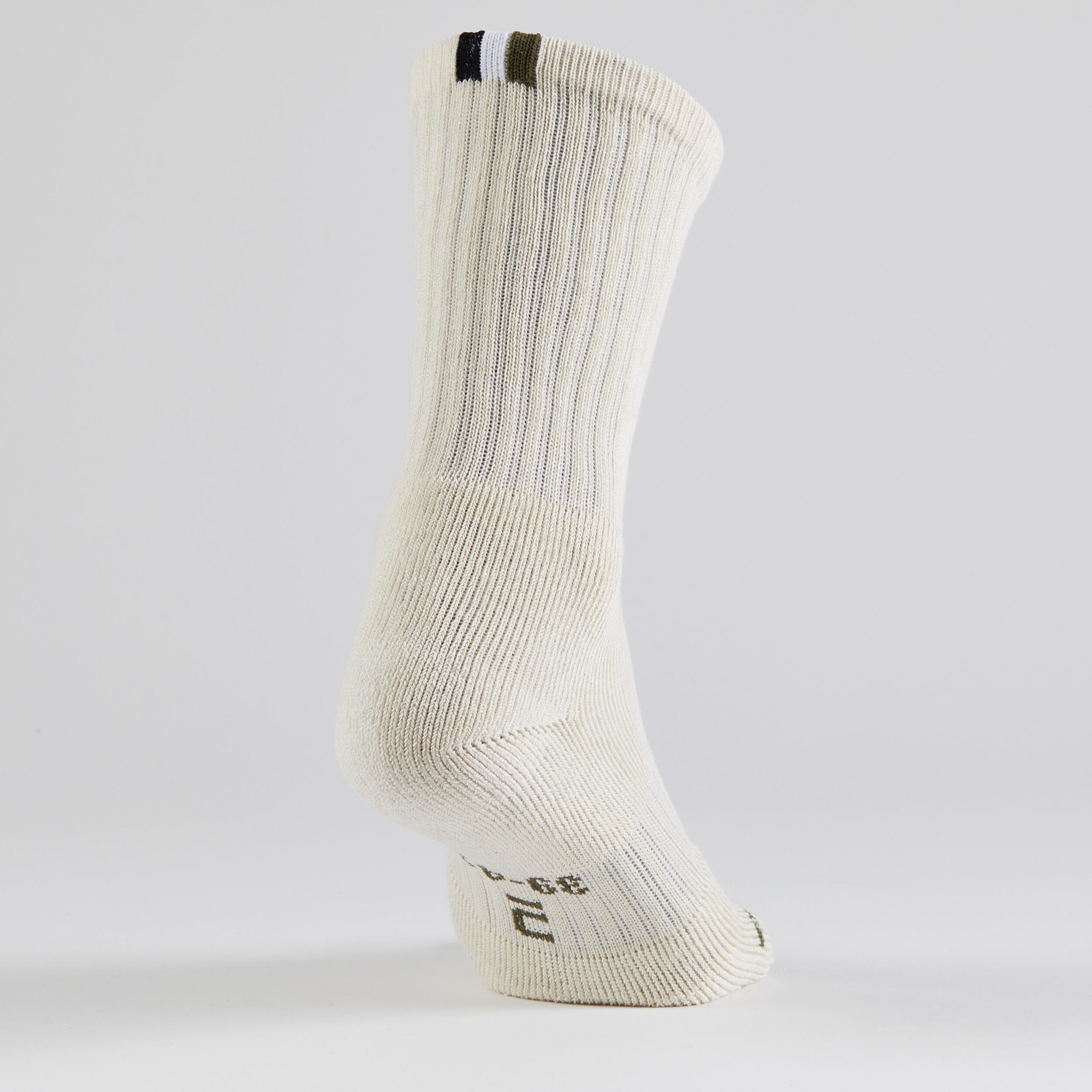 High Tennis Socks RS 500 Tri-Pack - Grege 9/14