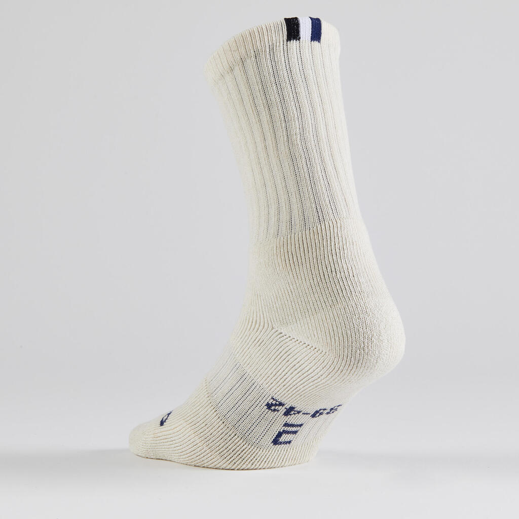 High Tennis Socks RS 500 Tri-Pack - White