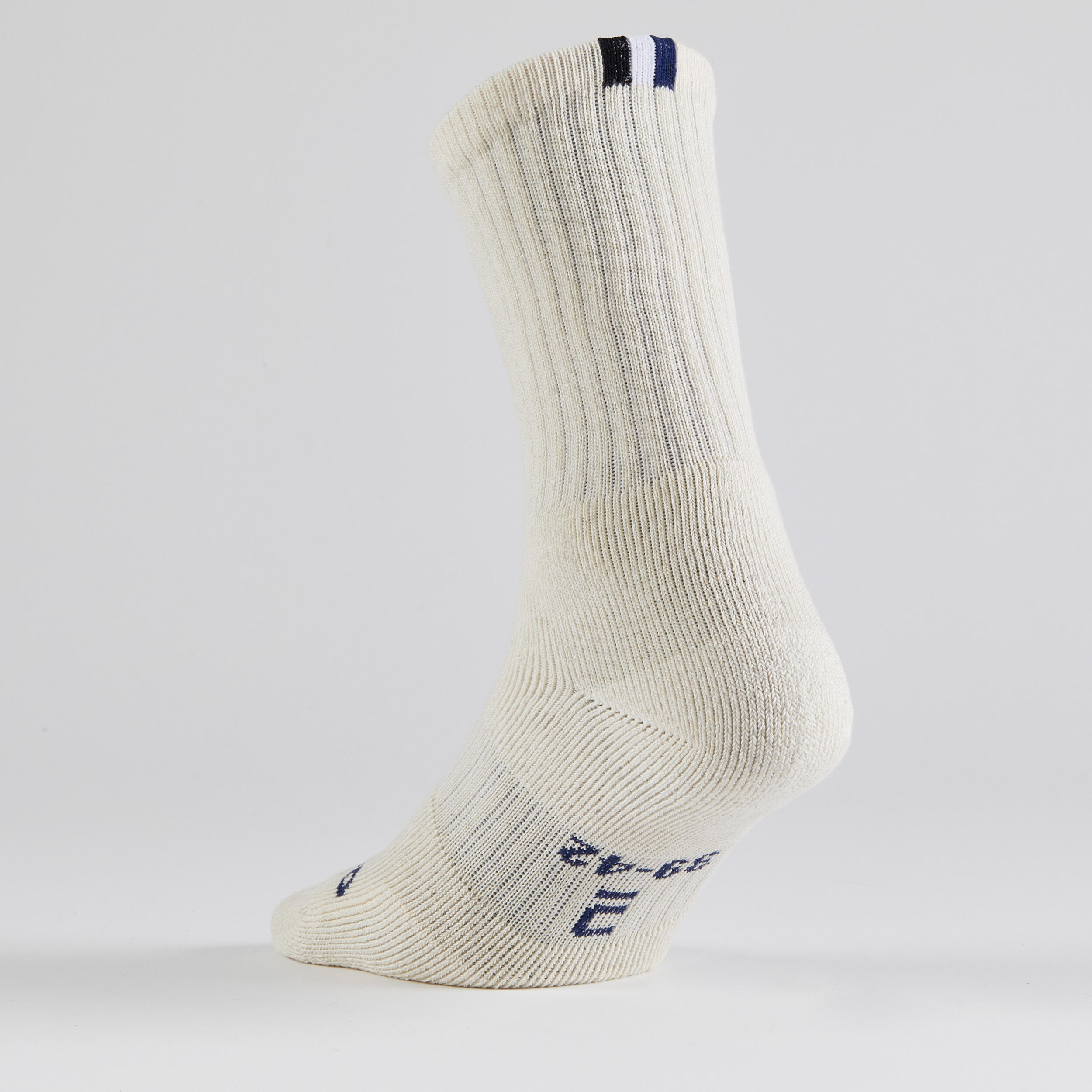 High Tennis Socks RS 500 Tri-Pack - Grege 5/14