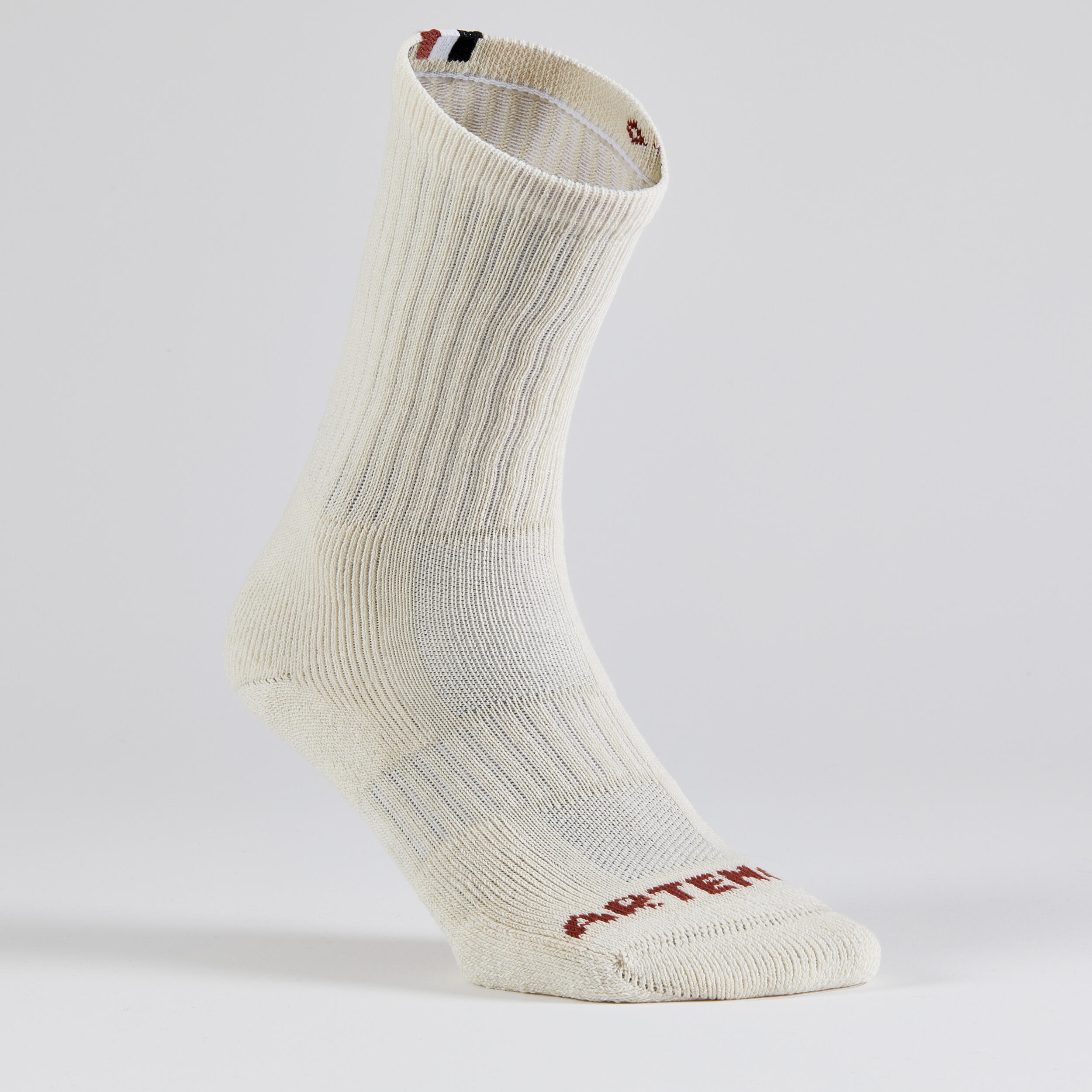 High Tennis Socks RS 500 Tri-Pack - Grege 4/14