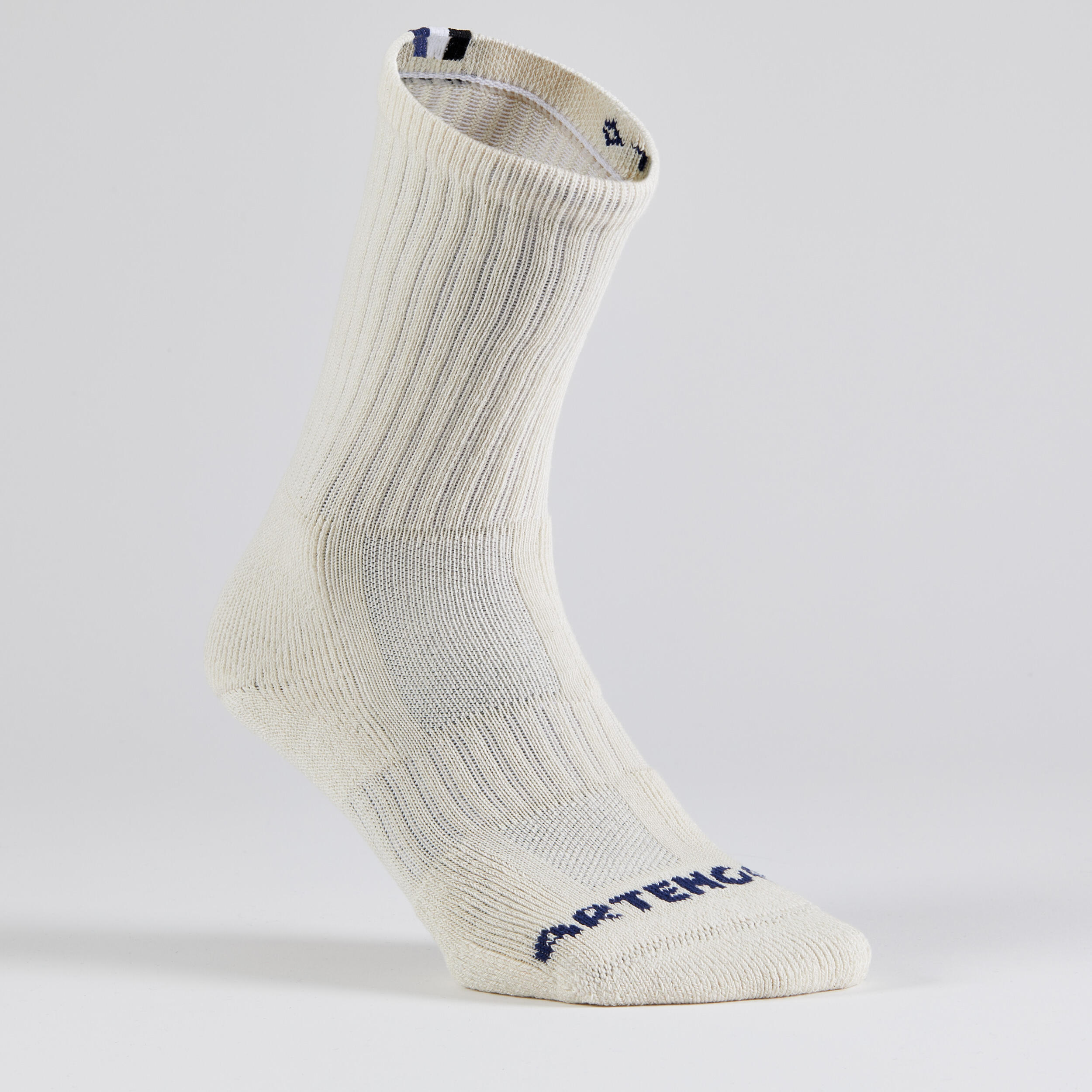 High Tennis Socks RS 500 Tri-Pack - Grege 2/14