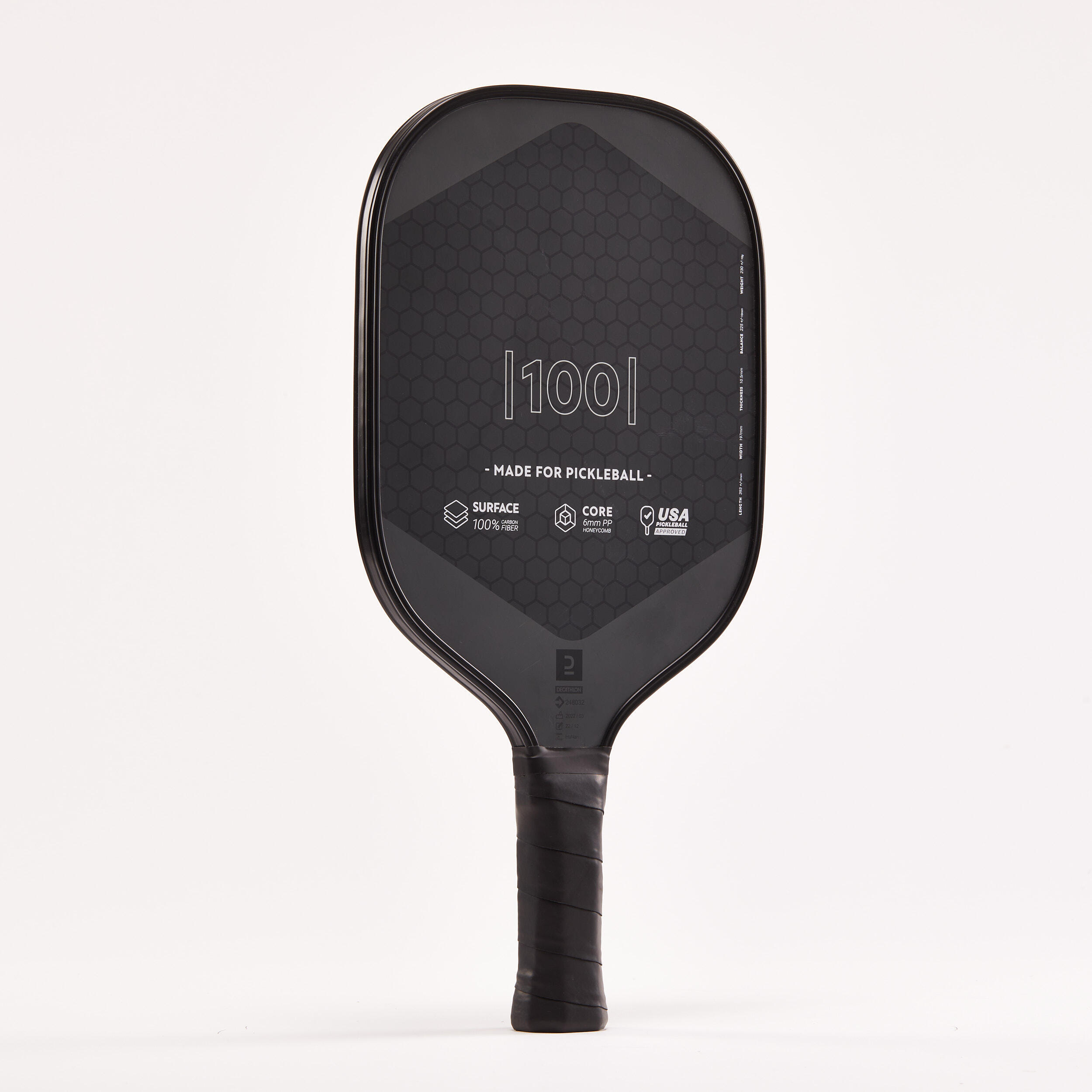 Pickleball Paddle 100 - Black 2/4