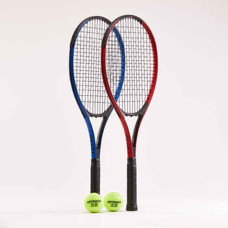 סט טניס למבוגרים Duo – ‏2 מחבטים + 2 כדורים ותיק לנשיאת ציוד ספורט.