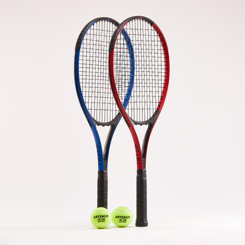 Tennisset voor volwassenen Duo 2 rackets 2 ballen 1 hoes