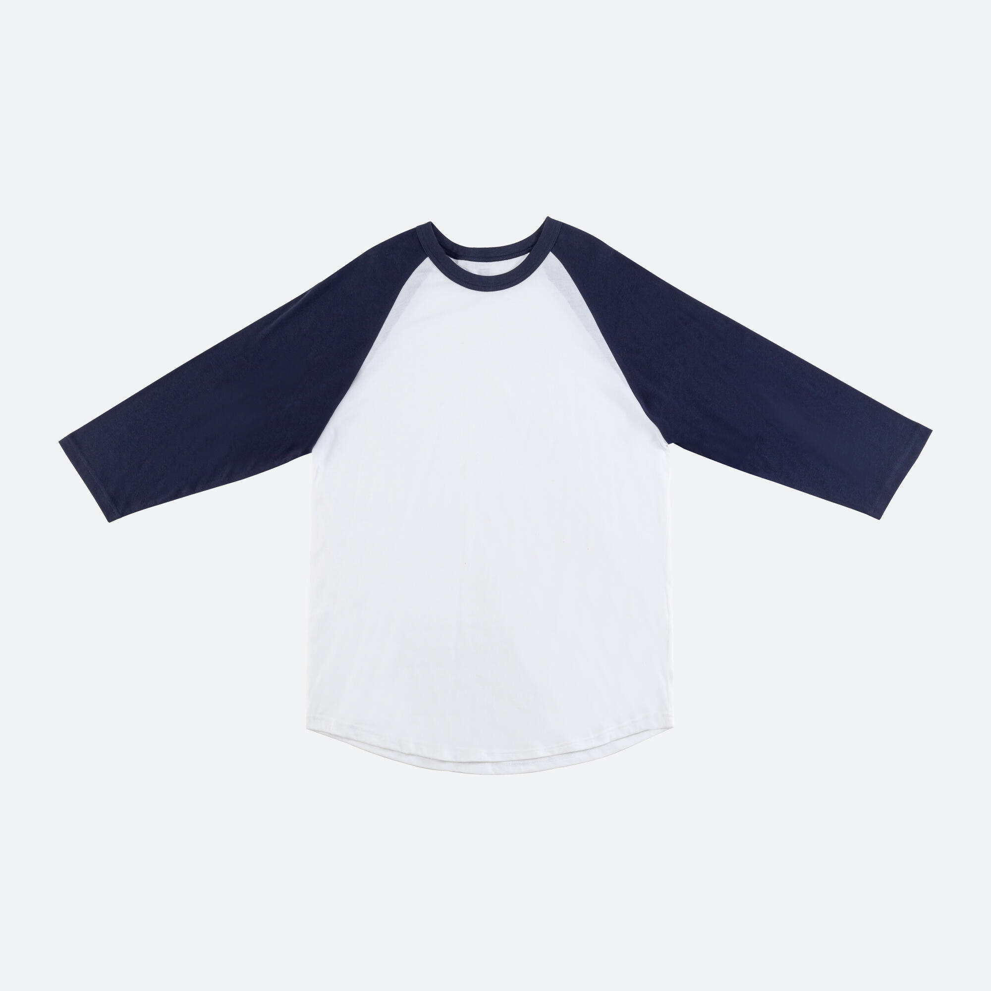 POLERA DE BEISBOL HOMBRE BA550 BLANCO AZUL Decathlon