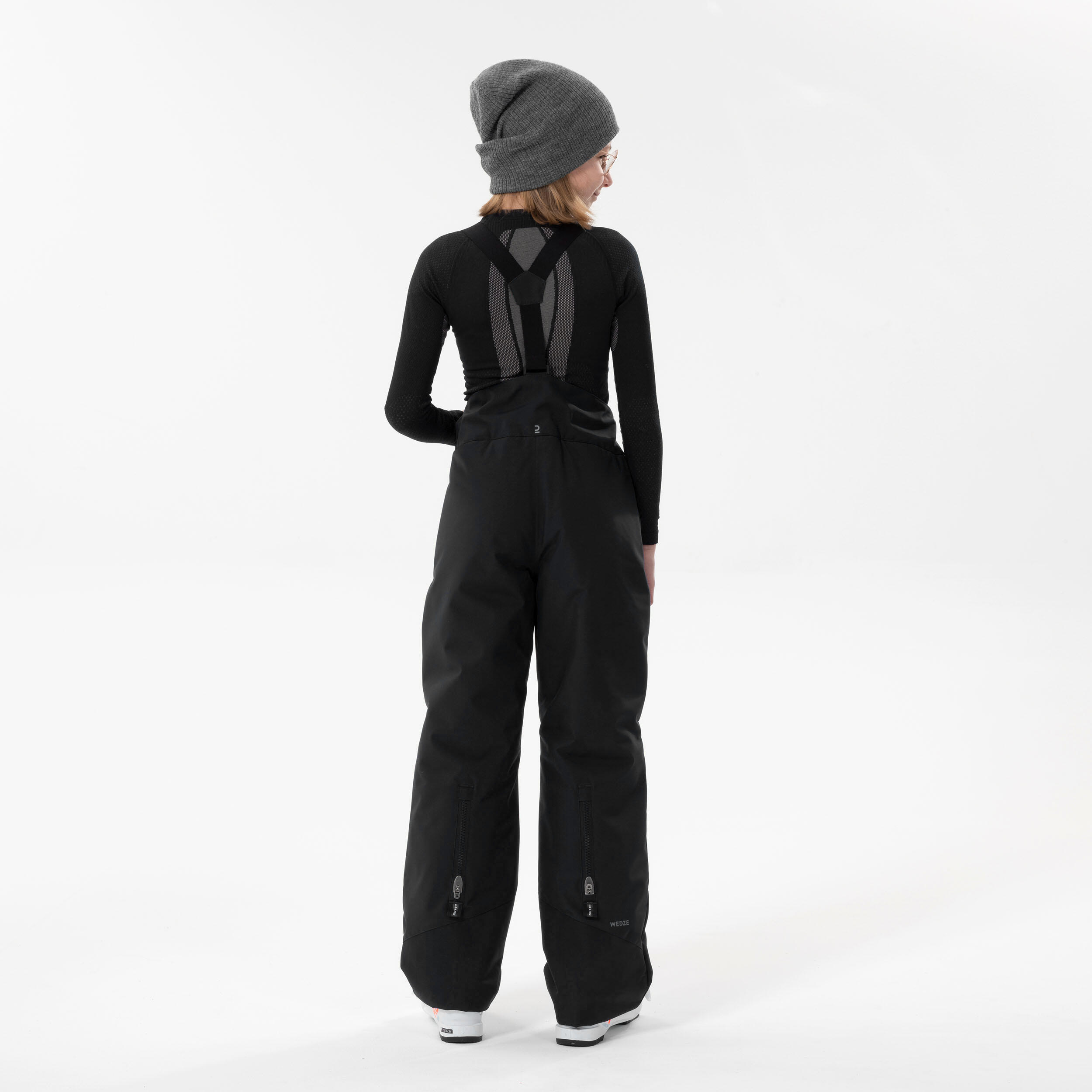 Kids’ warm, waterproof ski trousers, 500 PNF - 6-14 years - Black 9/11