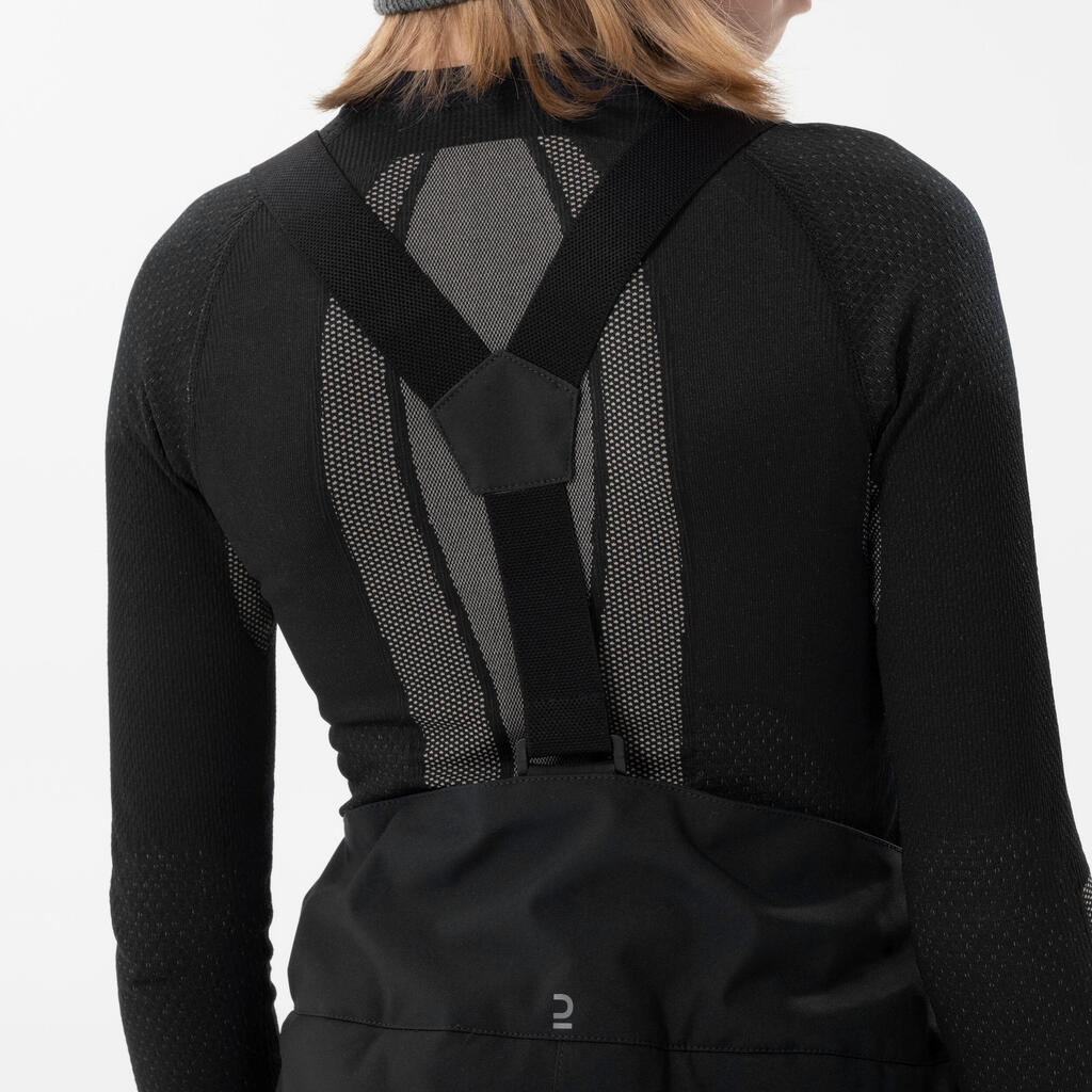 Pantalon de ski chaud et imperméable enfant 6-14 ans, 500 PNF noir