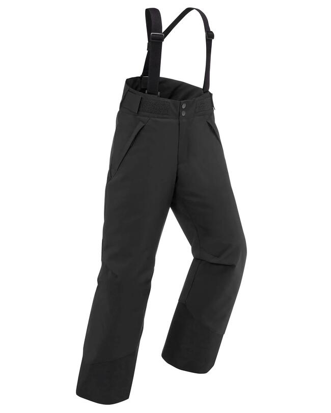 PANTALONES DE ESQUÍ IMPERMEABLES Y CÁLIDOS PARA NIÑOS - 500 PNF NEGRO
