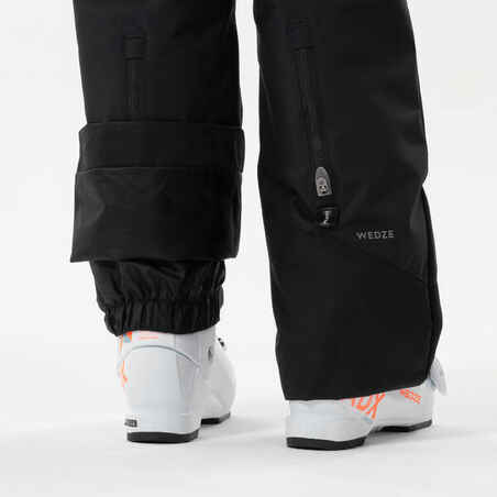 Vaikiškos šiltos ir neperšlampamos slidinėjimo kelnės „500 PNF“, juodos
