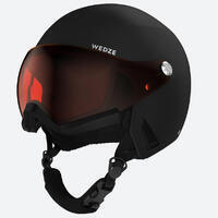 CASQUE VISIÈRE DE SKI DE PISTE ADULTE HRC550 NOIR