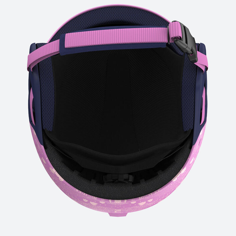 Capacete de ski H-KID 500 Criança Rosa estampado