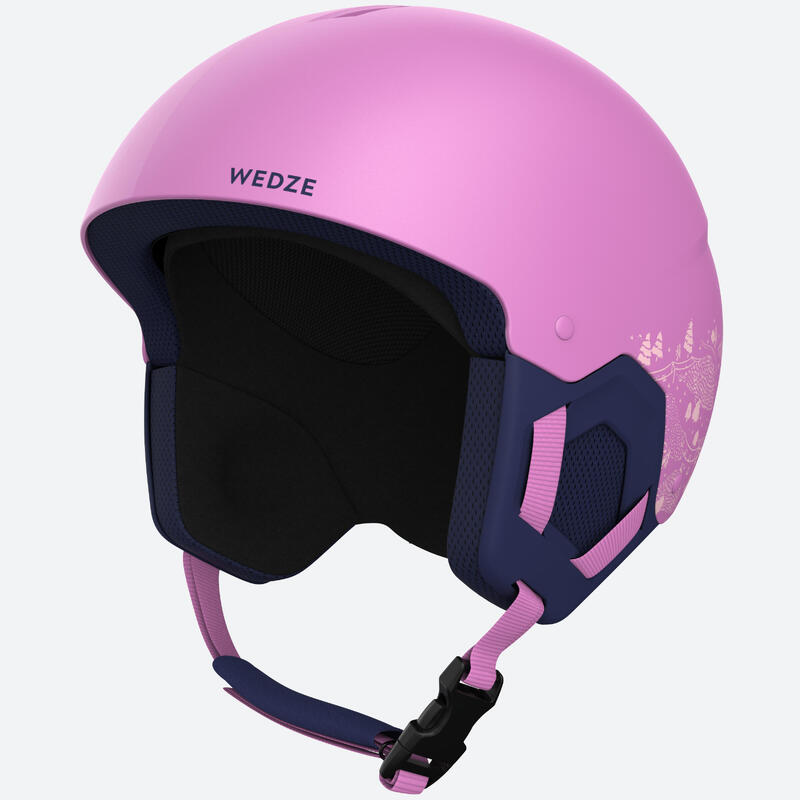 Capacete de ski H-KID 500 Criança Rosa estampado