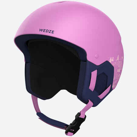 KIDS’ SKI HELMET H-KID 500 Pink pattern