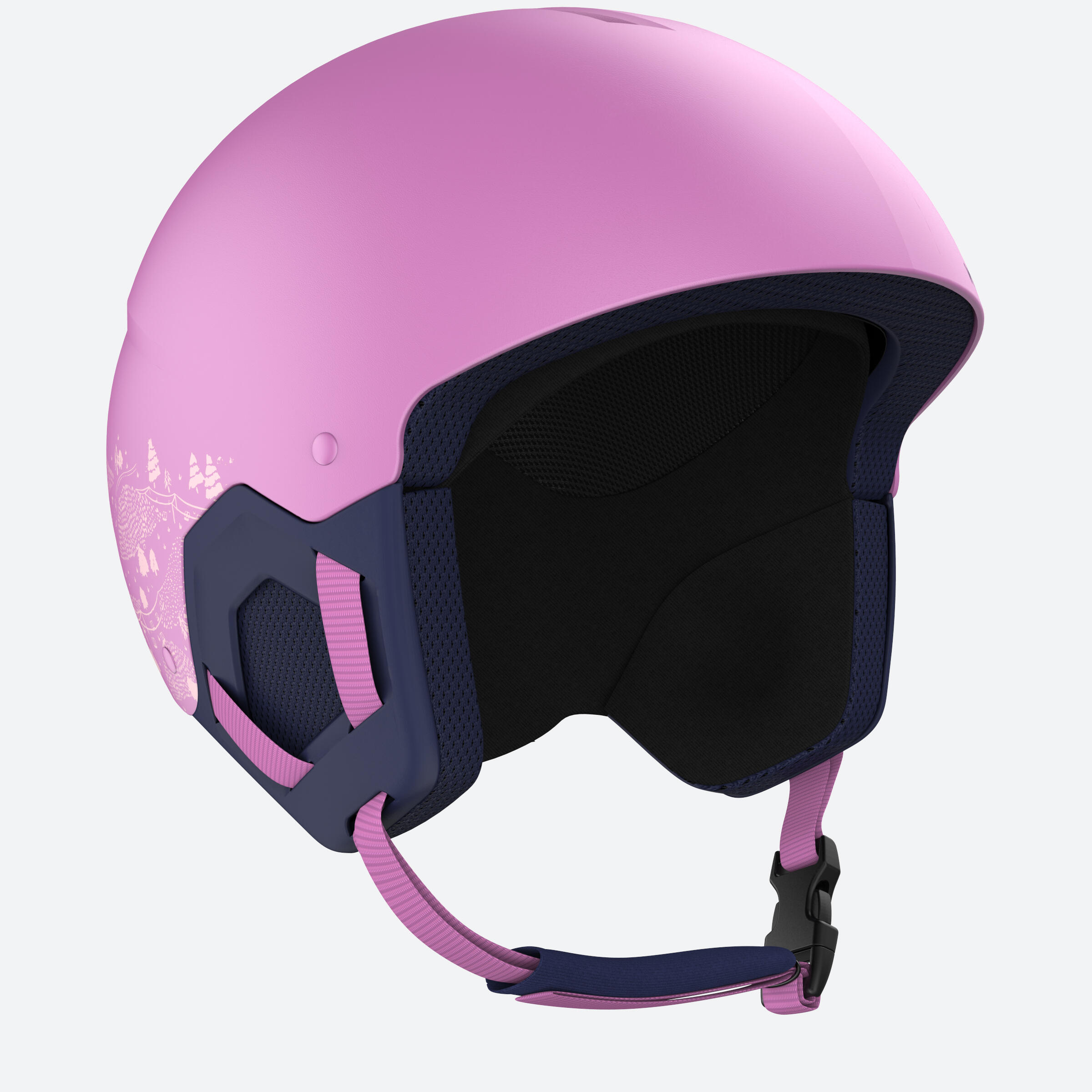 KIDS’ SKI HELMET H-KID 500 Pink pattern 8/9