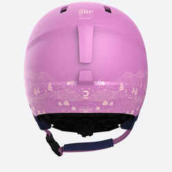 KIDS’ SKI HELMET H-KID 500 Pink pattern