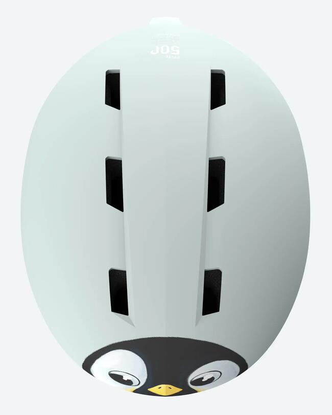 Skihelm Kinder H-Kid 500 eisblau – Pinguin