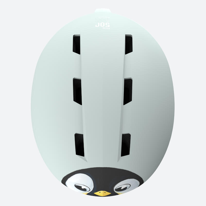 Skihelm Kinder - H-KID 500 eisblau Pinguin 