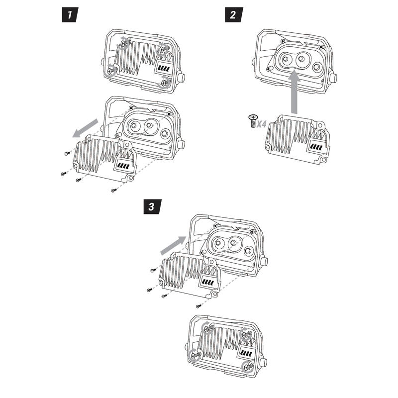 Boitier avant de remplacement pour HL900 HYBRID V3 rouge