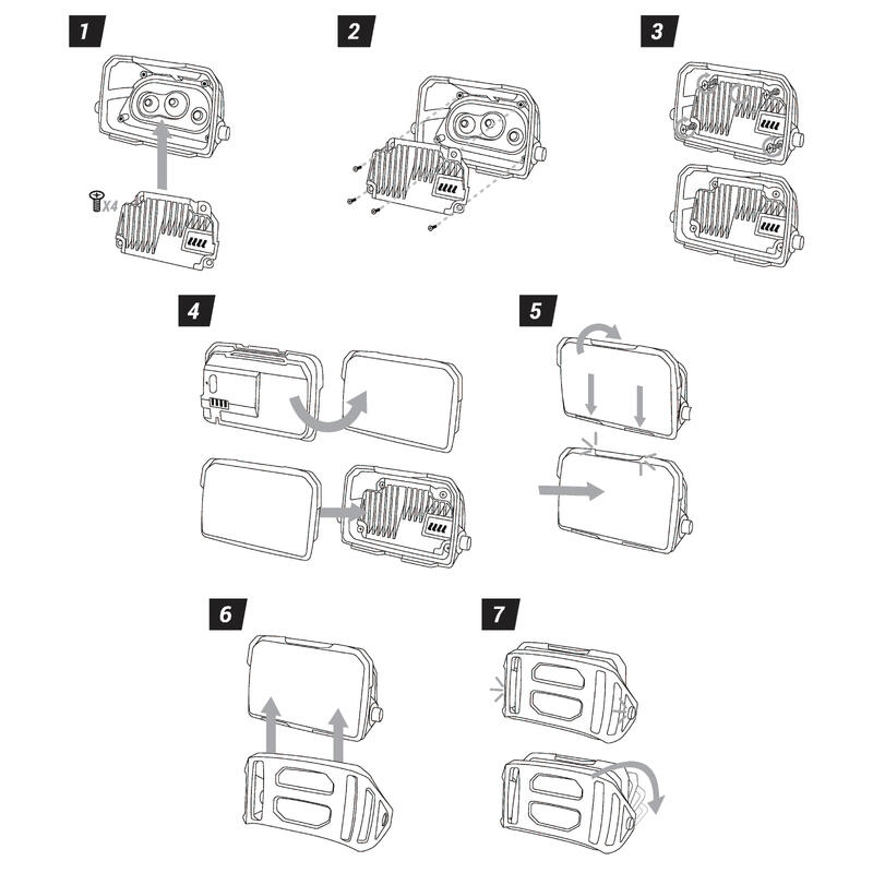 Replacement circuit board for HL900 HYBRID headlamp - 600 lm