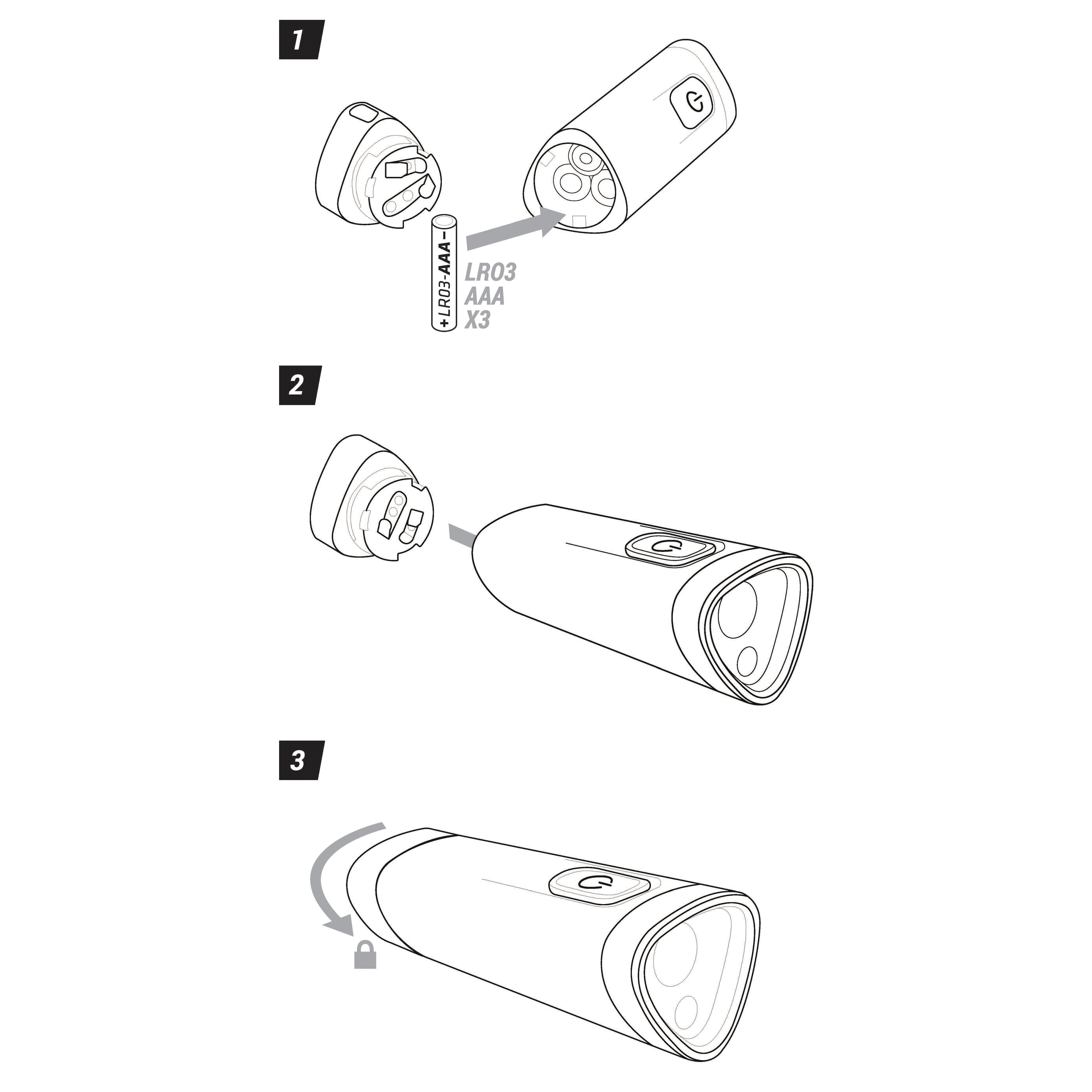 Spare battery cover for torch FORCLAZ TL100