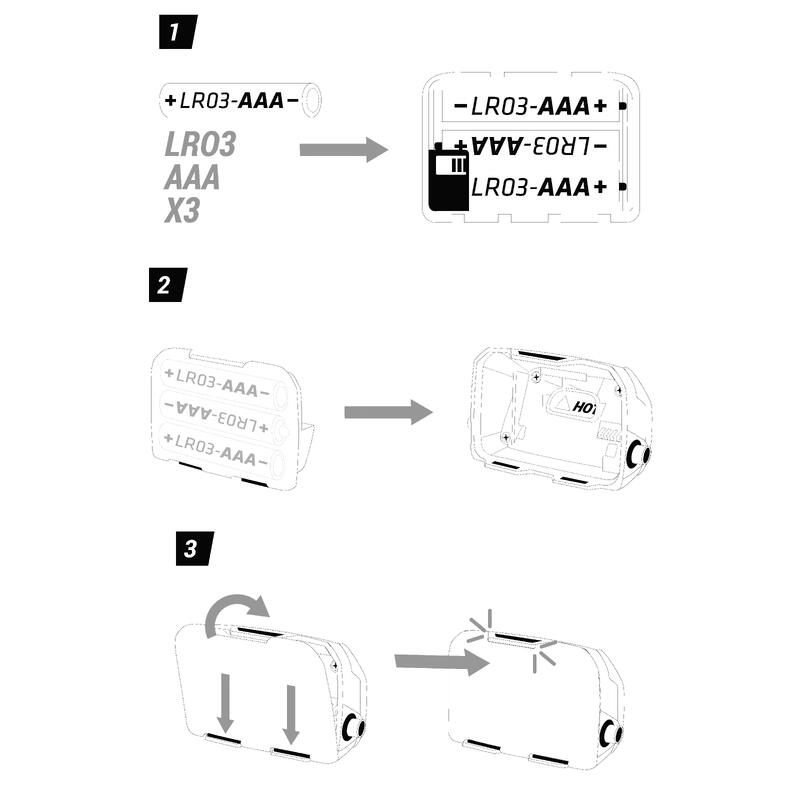 Adaptador para pilas AAA para linterna frontal HL900