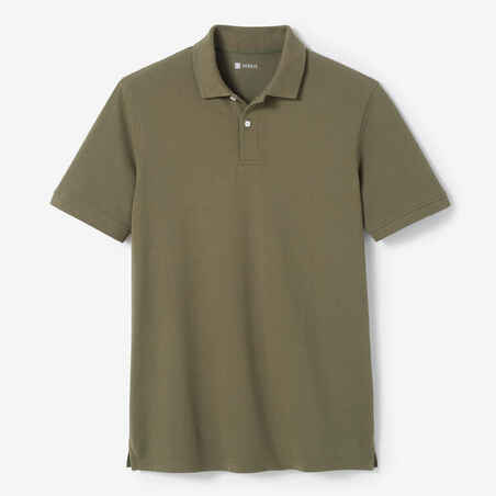 Men’s golf cotton short-sleeved polo shirt - MW500 Khaki