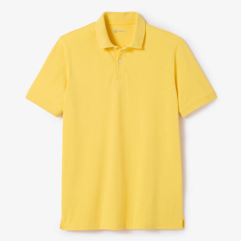 Men's golf cotton short-sleeved polo shirt - MW500 Yellow