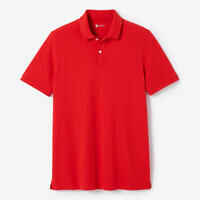 Men’s golf cotton short-sleeved polo shirt - MW500 Red