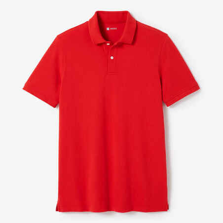 Men’s golf cotton short-sleeved polo shirt - MW500 Red