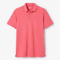 Men's golf cotton short-sleeved polo shirt - MW500 Pink