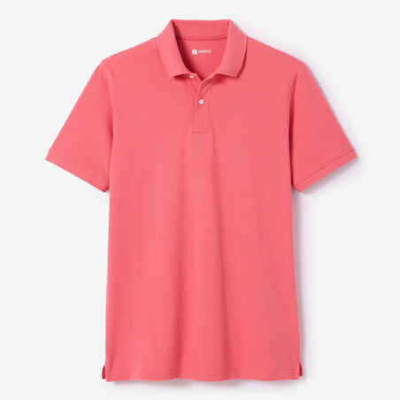Men’s golf cotton short-sleeved polo shirt - MW500 Pink