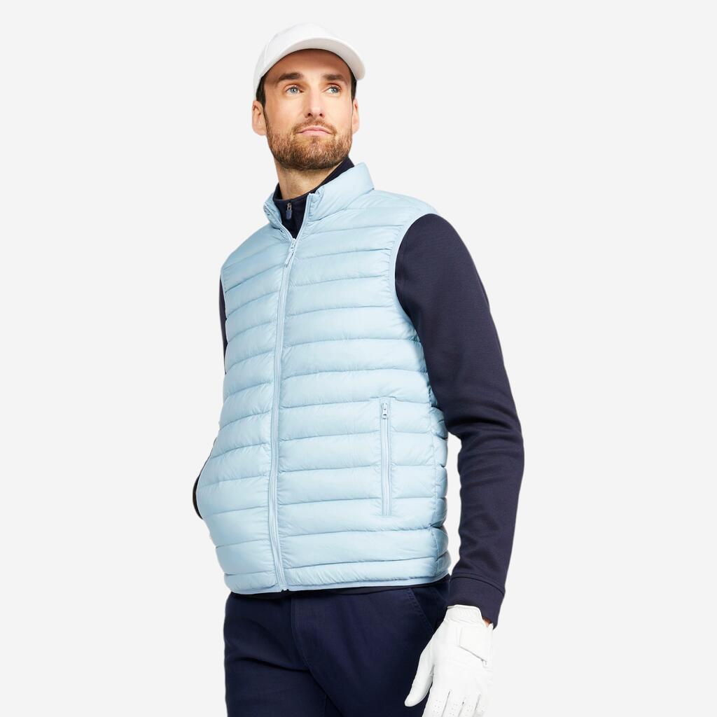 Golf Men's Sleeveless Down Jacket - MW500 Denim Blue