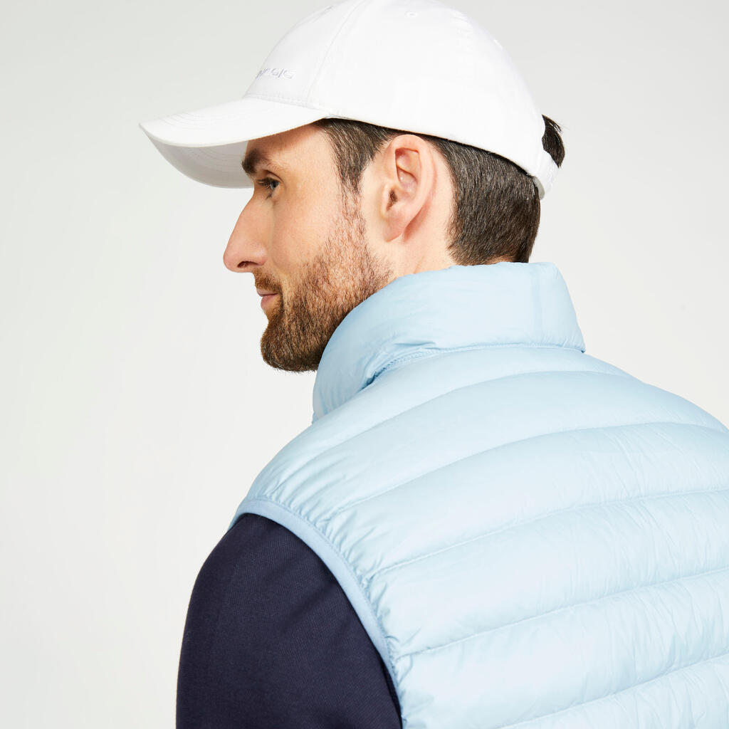 Golf Men's Sleeveless Down Jacket - MW500 Denim Blue