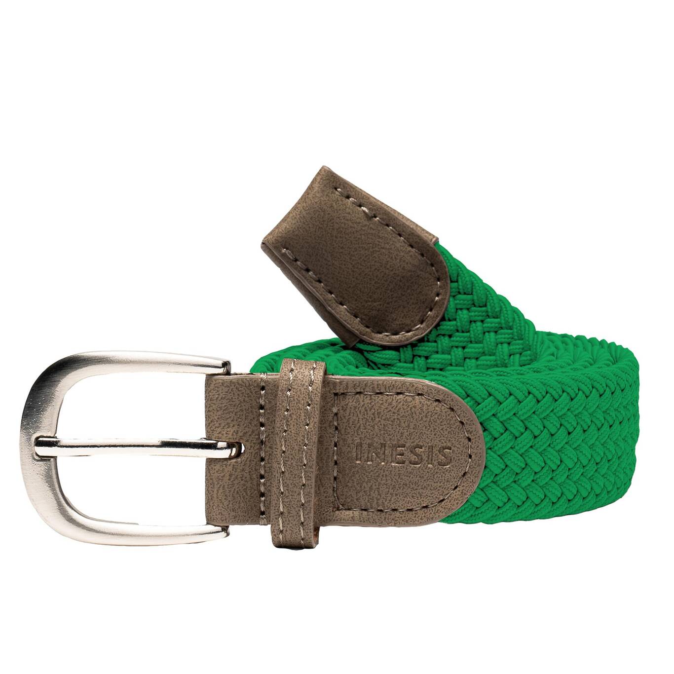 Golf stretchy braided belt - green