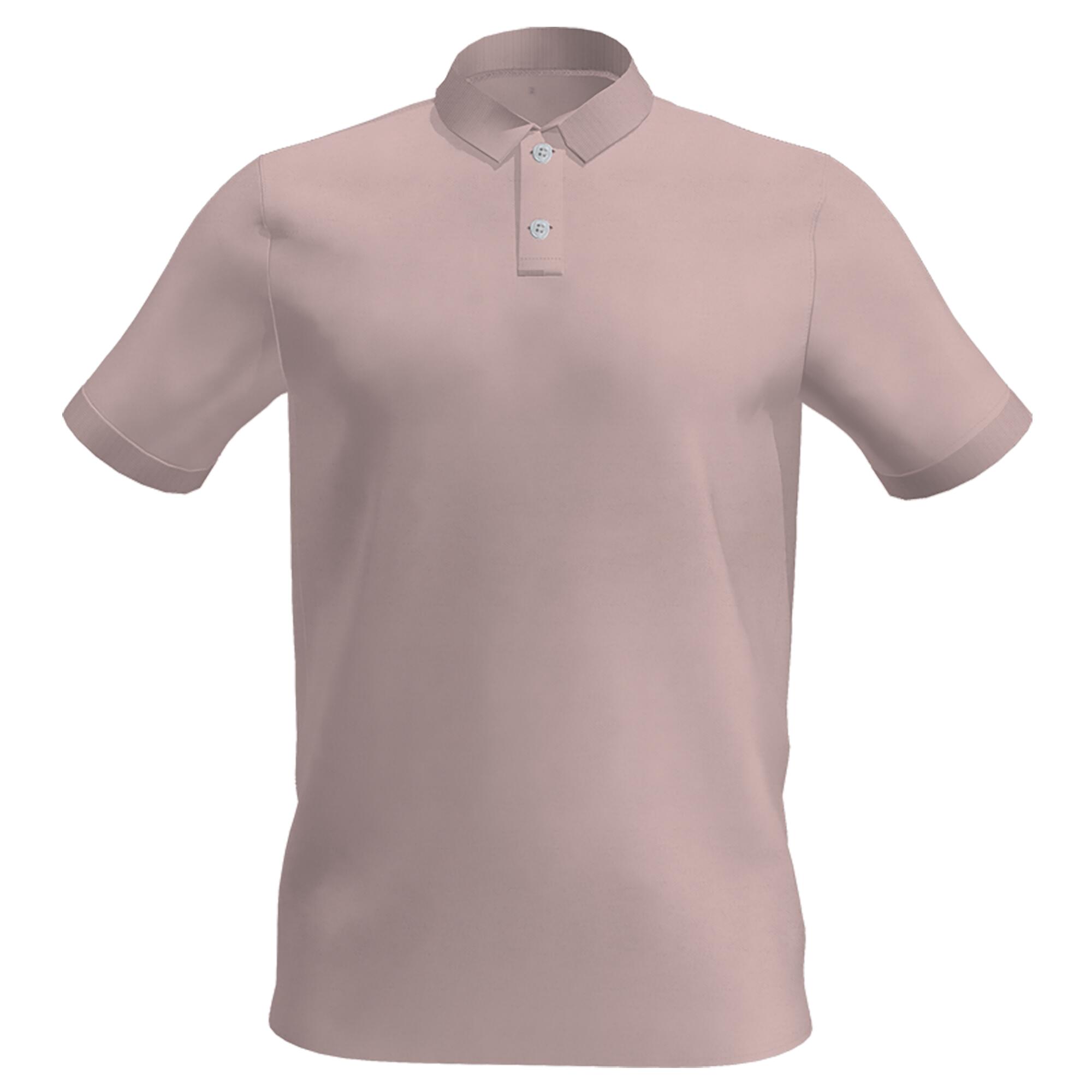 INESIS Men’s golf cotton and polyester short-sleeved polo shirt - MW500 pale pink