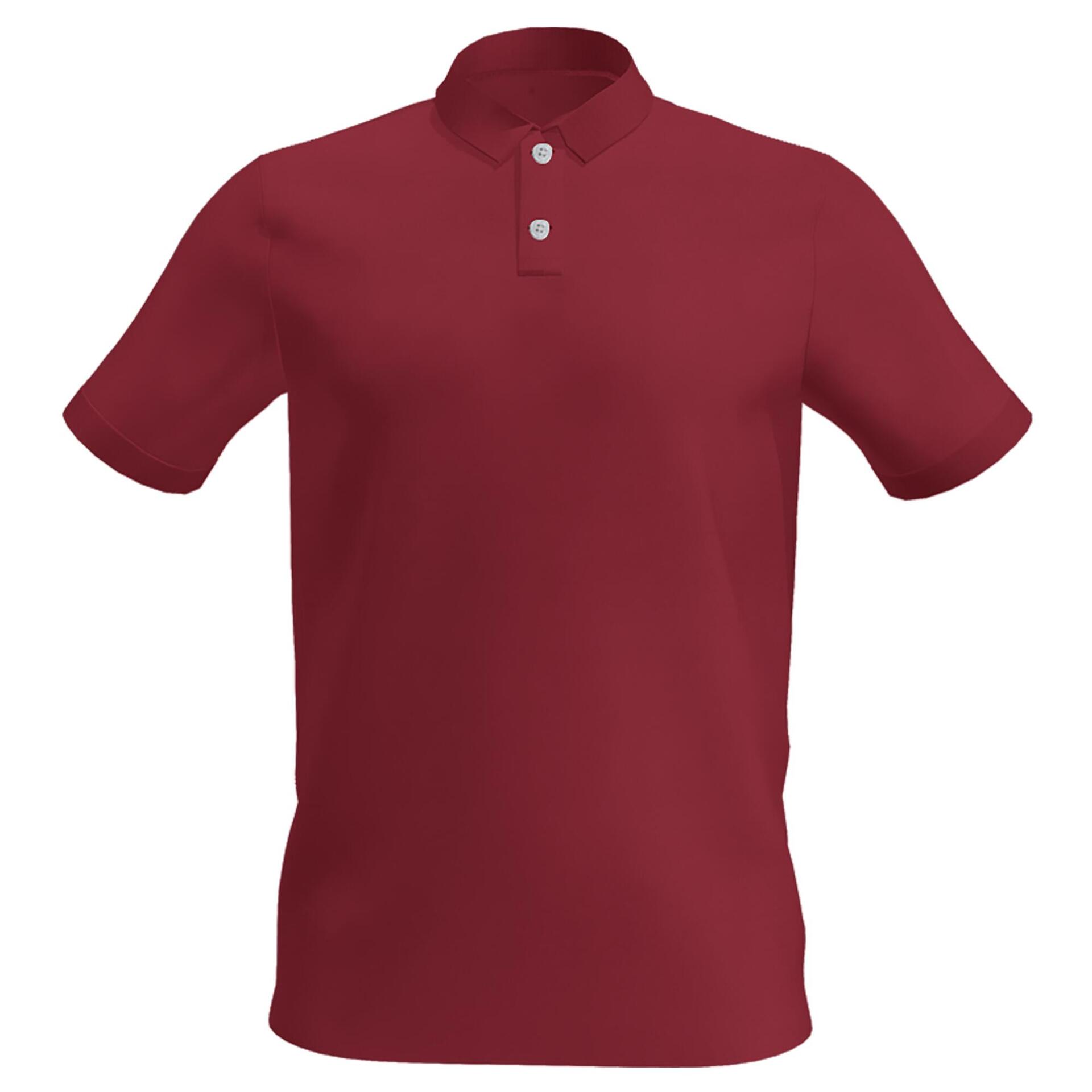 Maroon Red Golf Polo Shirt Men's Golf Cotton And Polyester Short - Main Image