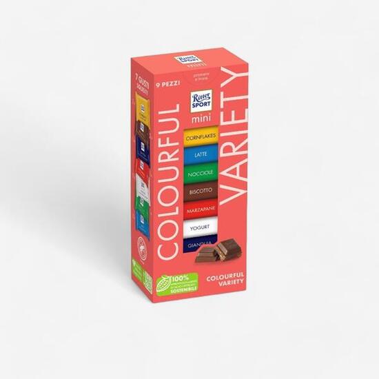 Barretta energetica Ritter Mini Tower Variety sette gusti cioccolato