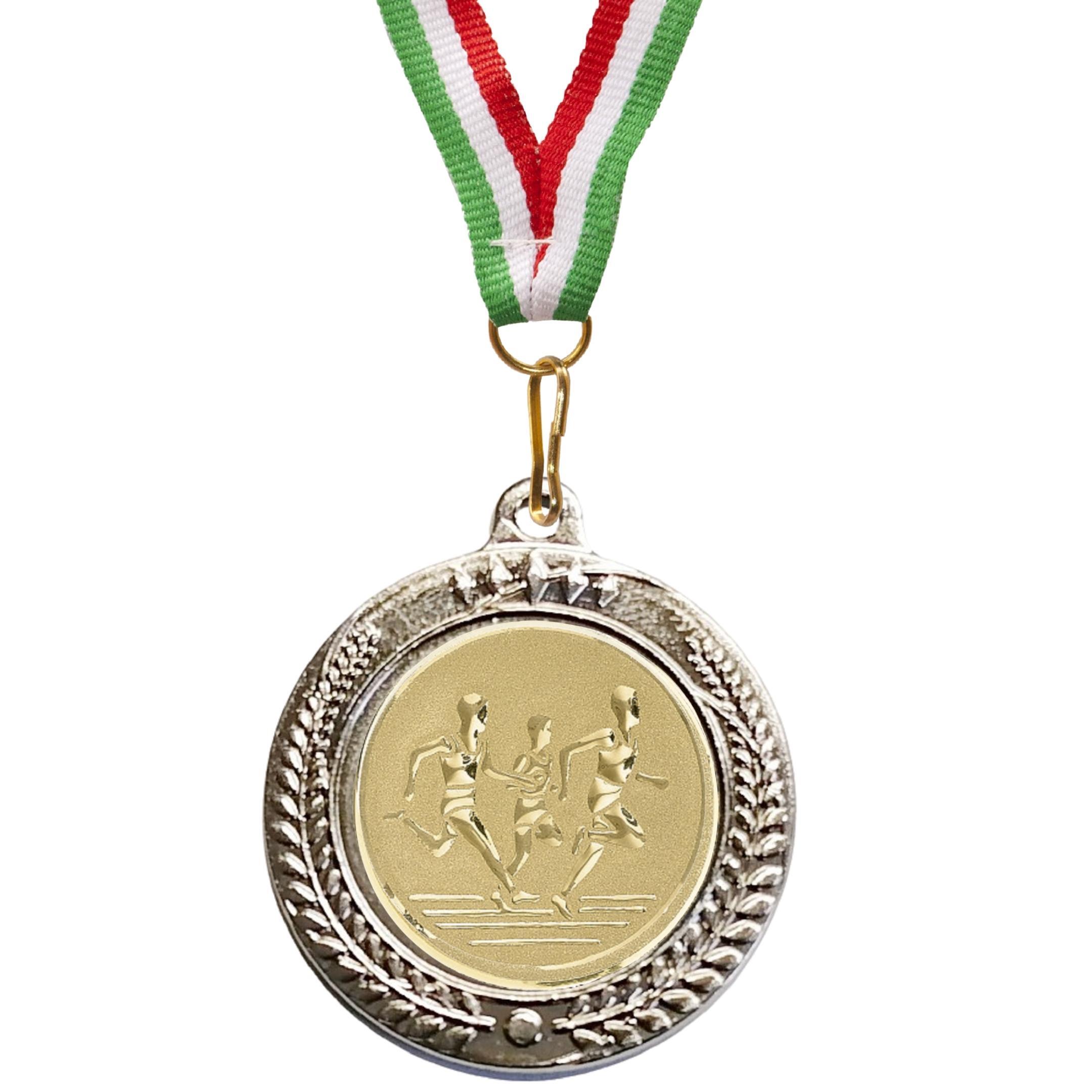 MEDAGLIA DA 70 MM ORO/ARGENTO/BRONZO CON STICKER 5/6